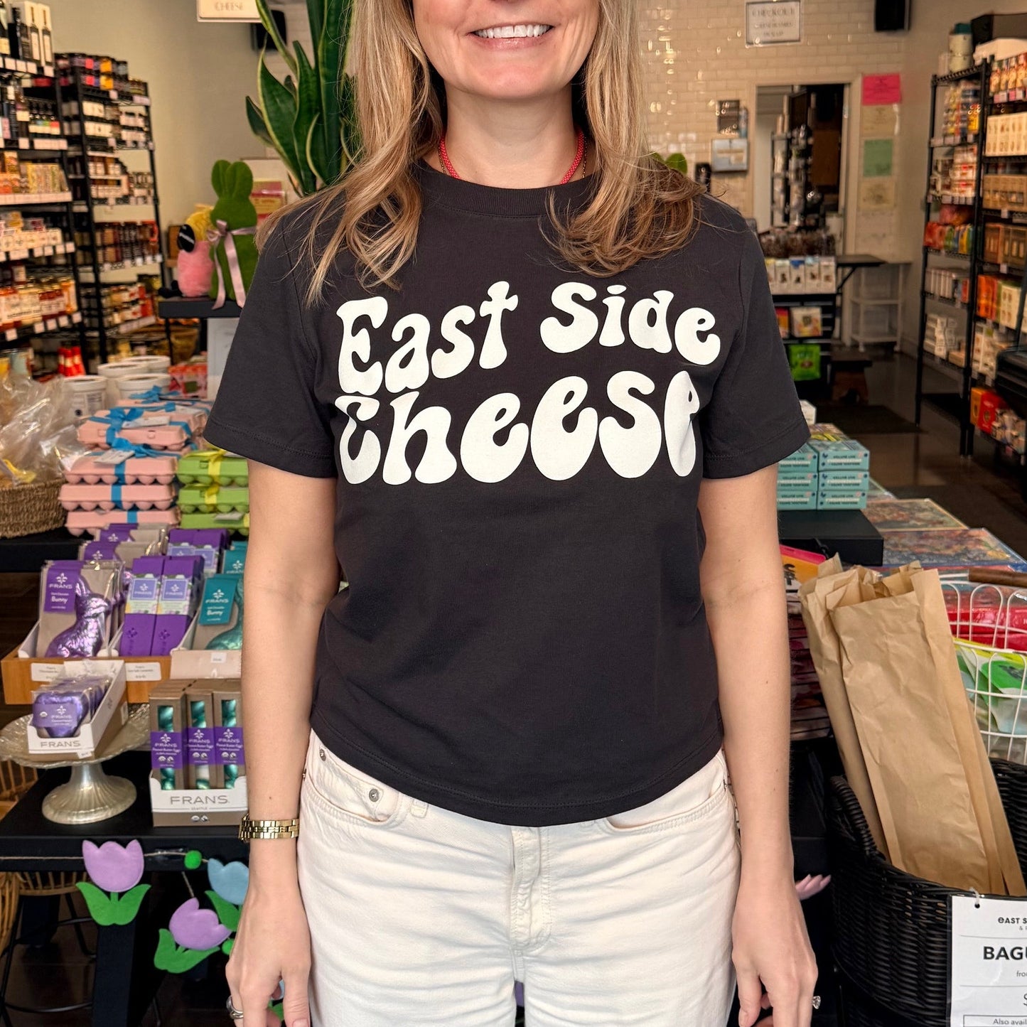 East Side Cheese Crop T-shirt