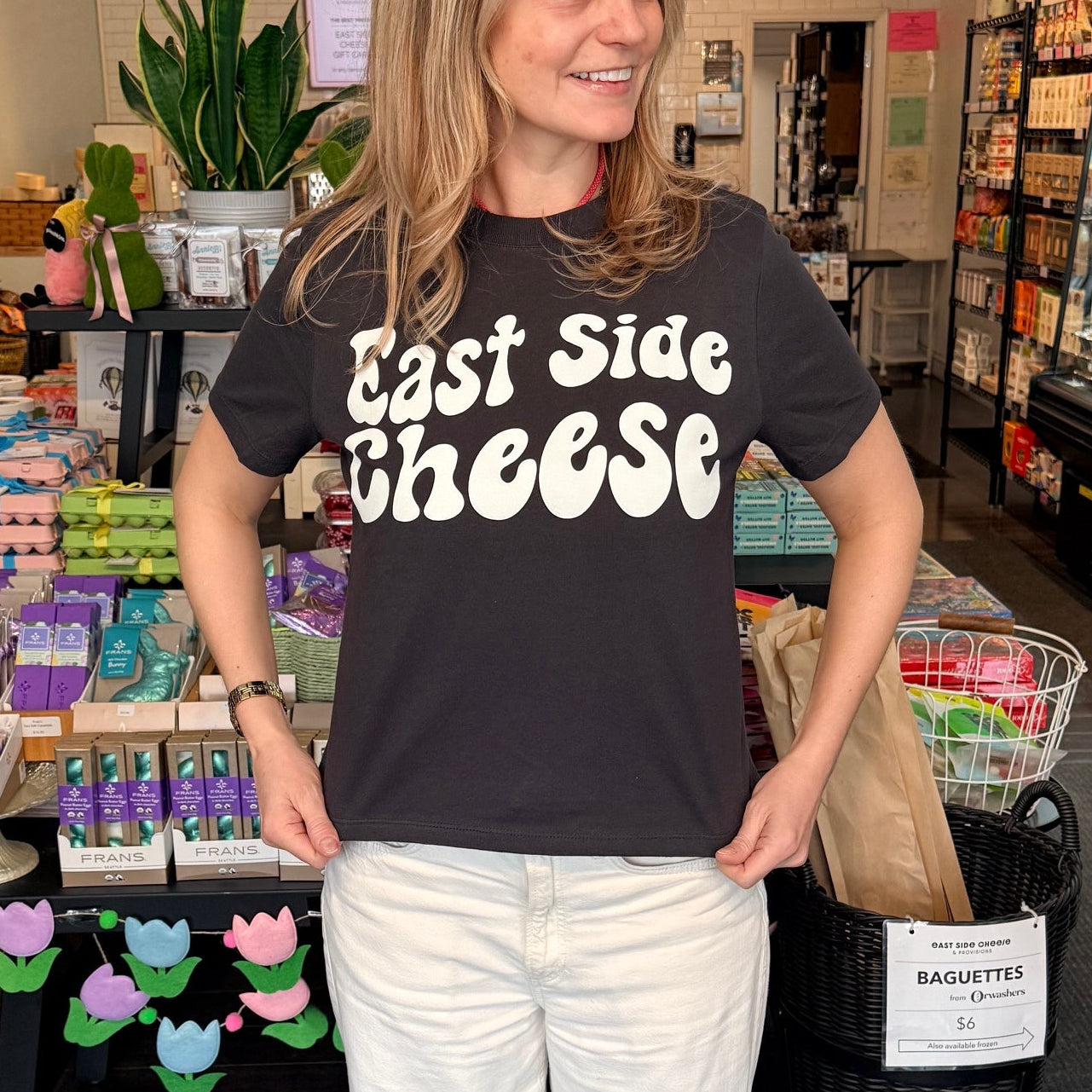 East Side Cheese Crop T-shirt